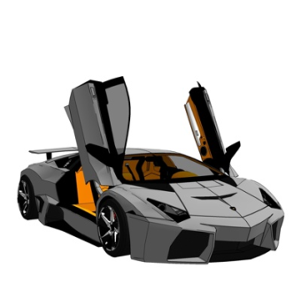 现代跑车su模型