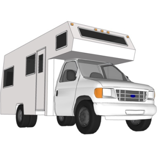 现代房车su模型