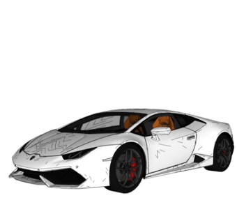 现代跑车su模型