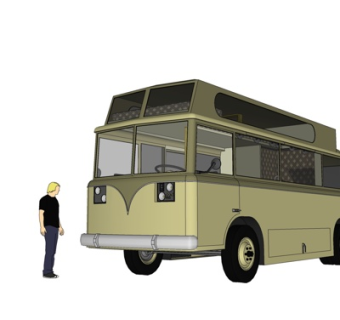 现代巴士su模型