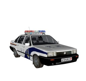 现代警车su模型