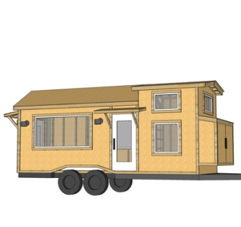 现代房车su模型