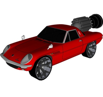 现代汽车su模型