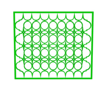 现代铁艺栏杆su模型
