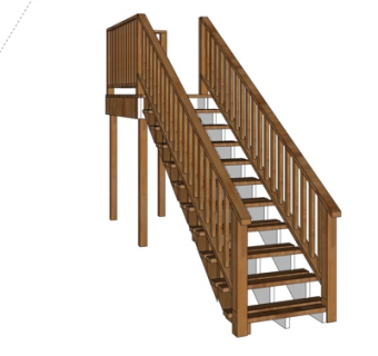 现代楼梯su模型