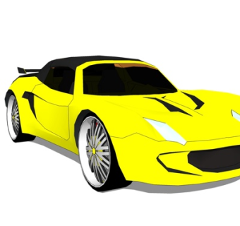 现代跑车su模型