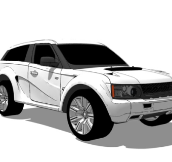 现代汽车su模型