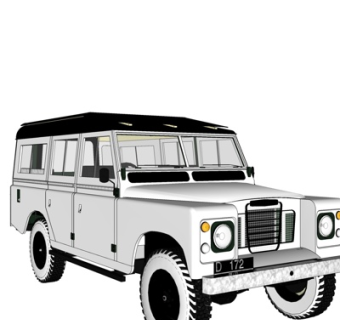 现代越野车su模型