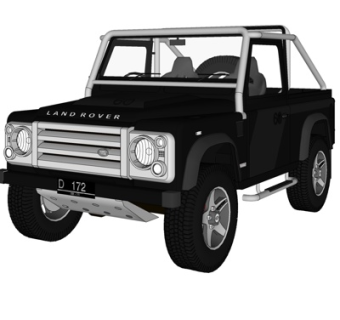 现代越野车su模型