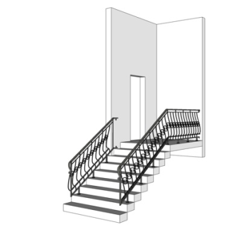 现代楼梯su模型