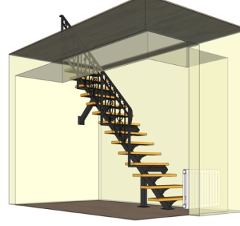 现代楼梯su模型