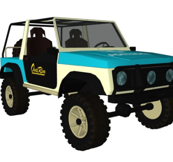 现代越野车su模型