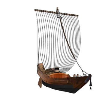 现代帆船su模型