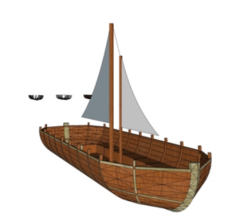 现代帆船su模型