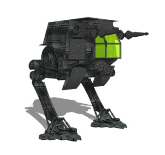 现代机器人玩具su模型