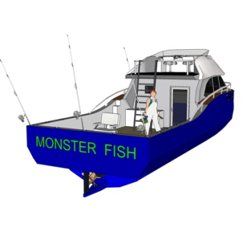 现代快艇su模型