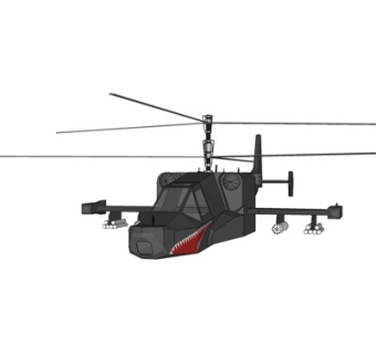 现代直升机su模型