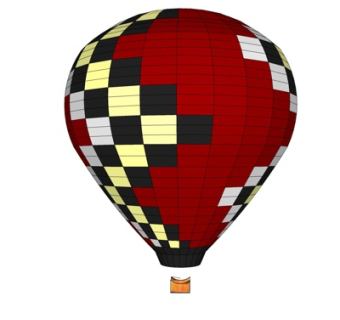 现代热气球su模型