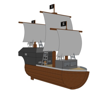 现代帆船su模型