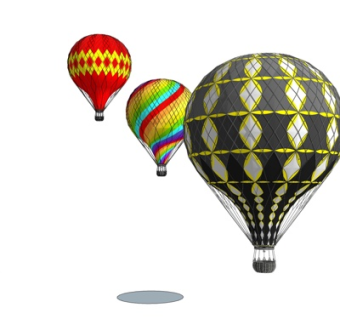 现代热气球su模型