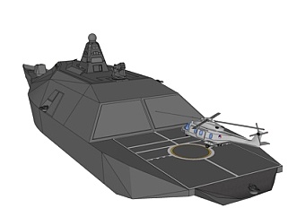 现代驱逐舰su模型