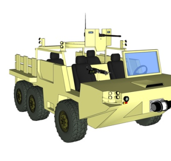 现代装甲车su模型