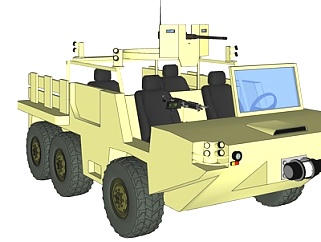现代装甲车su模型