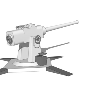 现代炮台su模型