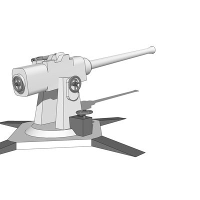 现代炮台su模型