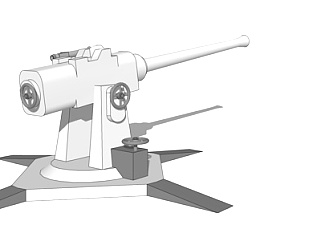 现代炮台su模型