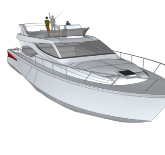 现代快艇su模型