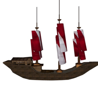 现代帆船su模型