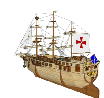 现代帆船su模型