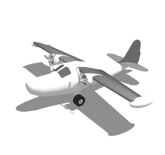 现代小型飞机su模型
