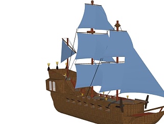 北欧<em>古代战船</em>su模型
