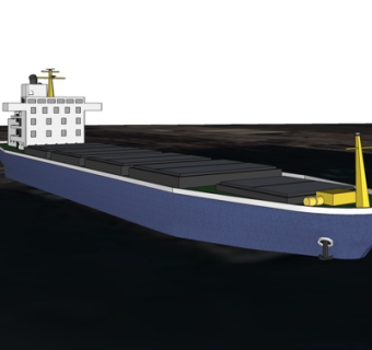 现代大型运输船su模型