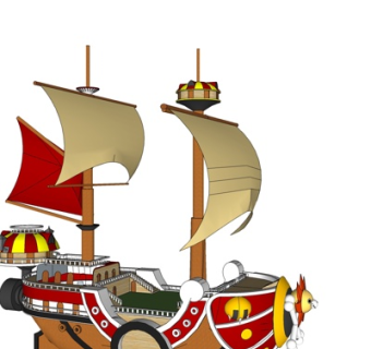 现代海盗船桑尼号su模型