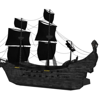 北欧海盗船su模型