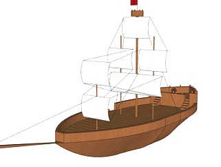 北欧<em>古代</em>运输船su模型