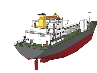 现代<em>大型</em>运输船su模型