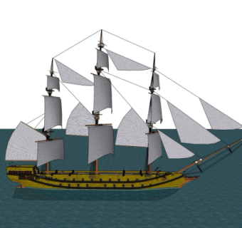 现代帆船su模型