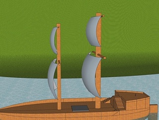 北欧<em>古代</em>商船su模型