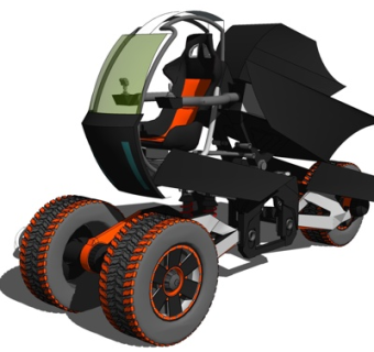 现代全地形车su模型