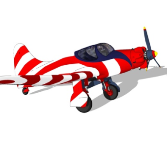 现代小型飞机su模型