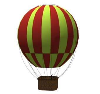 现代热气球su模型