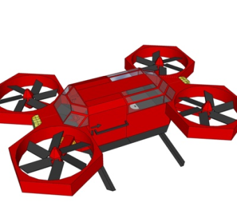 现代战斗无人机su模型