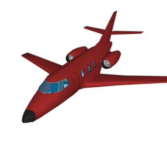 现代小型飞机su模型