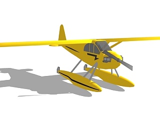 现代小型<em>水陆</em>飞机su模型