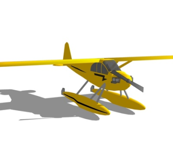 现代小型水陆飞机su模型