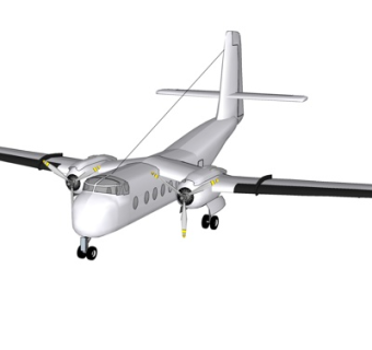 现代小型飞机su模型